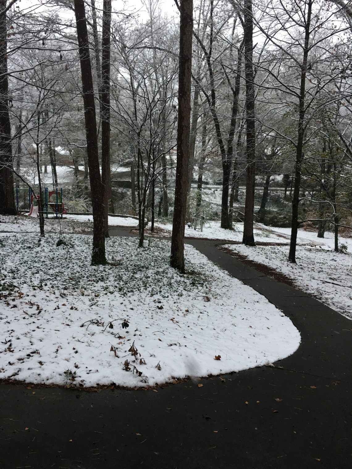 Dearborn Park December 9 2017 Snow Day Decatur Georgia Midway Woods